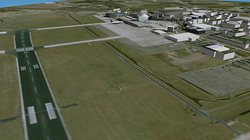 3D visualisatie animatie eindhoven airport heijmans terminal landingsbaan