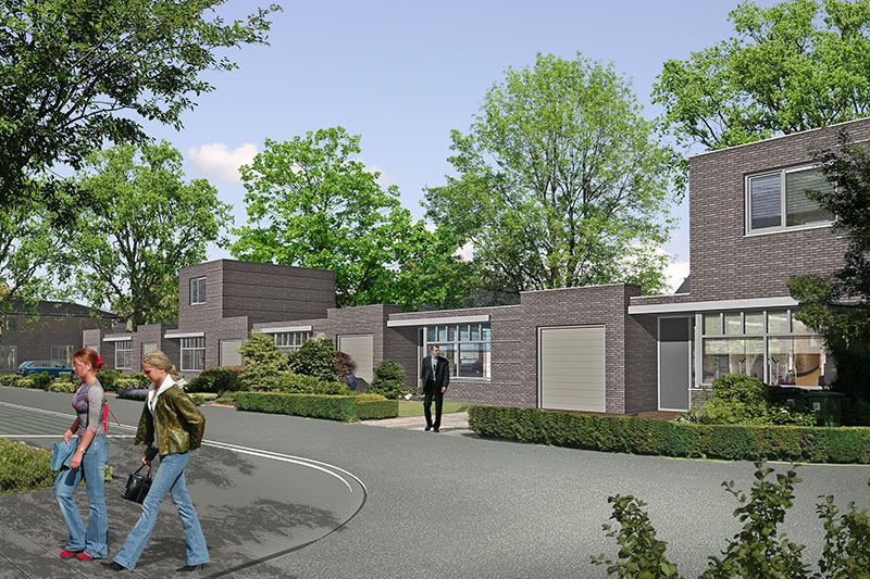 3D visualisatie art impressie Architectuur mariendaal woningbouw