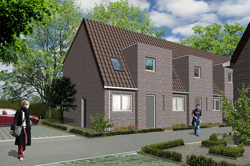 3D visualisatie art impressie 3D model 0Architectuur mariendaal woningbouw bouwproject vaa