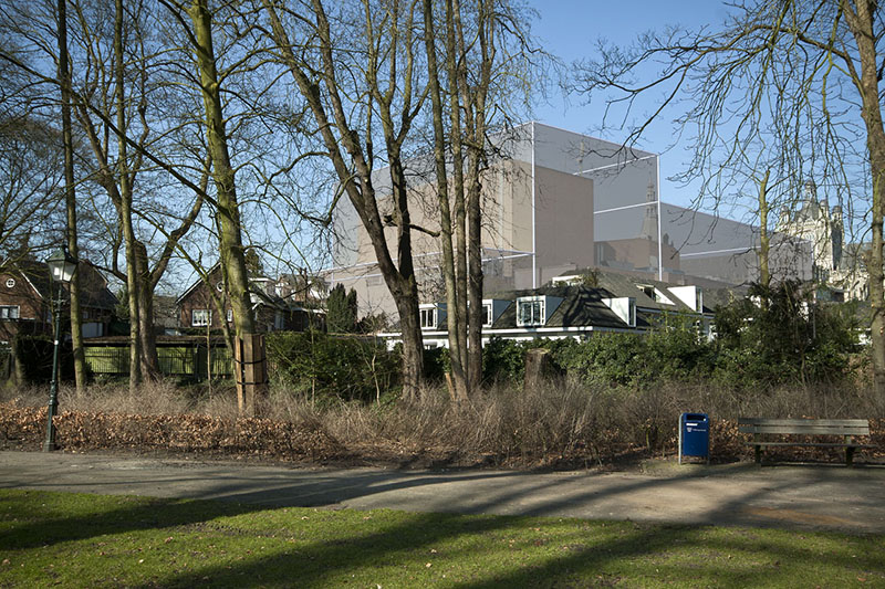 theaterlocatie s-Hertogenbosch 3D-visualisatie Fotomontage casinotuin