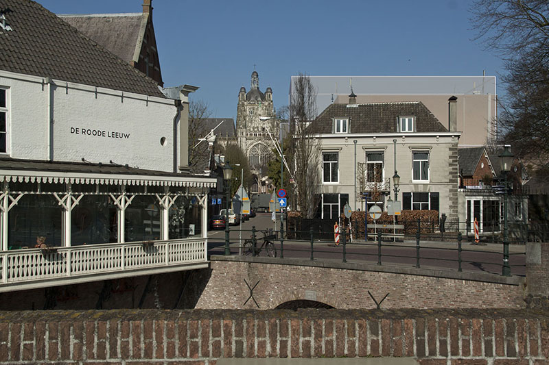 theaterlocatie s-Hertogenbosch Fotomontage De roode Leeuw