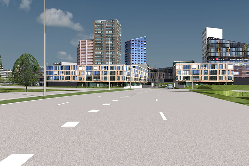 randweg paleiskwartier Stedenbouwkundig plan visualisatie 3D den bosch visualisatie onderzoek massastudie