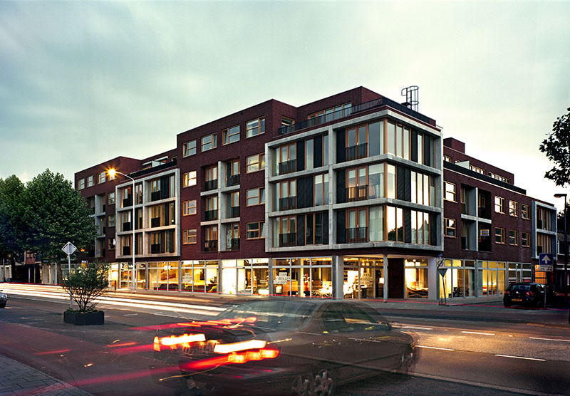 Aalsterweg avond Architectuur fotografie van aken architecten eindhoven